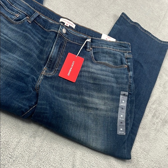 NEW Lucky Brand 40x30 Easy‎ Rider Boot Men's Blue Jeans - Picture 1 of 16